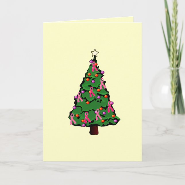 Tarjeta rosada del árbol de cinta (Anverso)