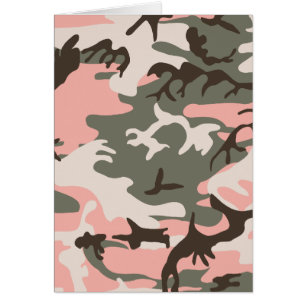 Tarjeta rosada del camuflaje