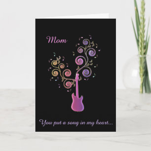Tarjeta rosada del día de madre del árbol de la