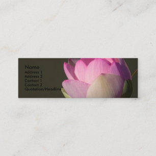 Tarjeta rosada del perfil de Lotus