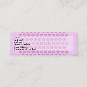 Tarjeta rosada del perfil de Polkadot