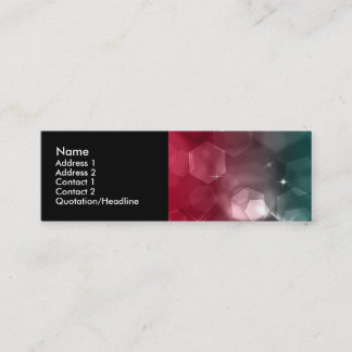 Tarjeta rosada del perfil del diseño 4 de Bokeh