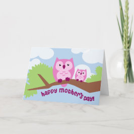 Tarjeta rosada linda del día de madre de la mamá y