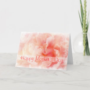 Tarjeta rosada mullida bonita del día de madre del