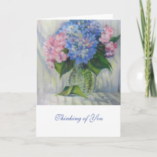 Tarjeta "Rosado, azul, y vidrio "