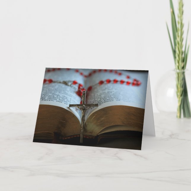 Tarjeta Rosario y Biblia 1 (Anverso)
