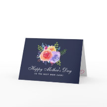 Rosas acuarela ramo floral día de la madre