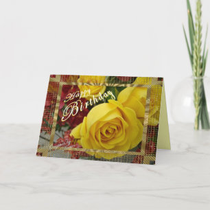 Tarjeta Rosas Amarillas Cumpleaños personalizar