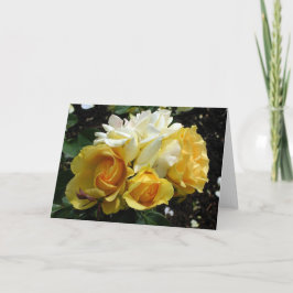 Tarjeta Rosas amarillas y blancas