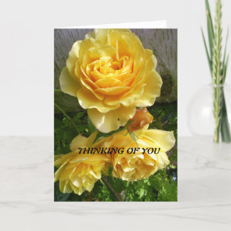 Tarjeta rosas amarillos