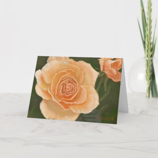 Tarjeta Rosas animando las escrituras de paz JW (Anverso)