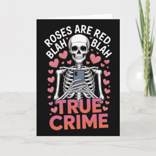 Tarjeta Rosas Anti San Valentín Son Rojas Blah Crimen Real