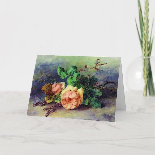 Tarjeta Rosas antiguas (Anverso)