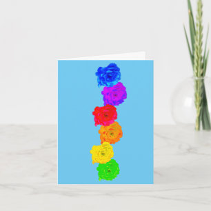 Tarjeta Rosas Arcoíris