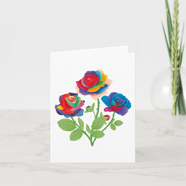 Tarjeta Rosas Arcoíris (Subido por el creador)