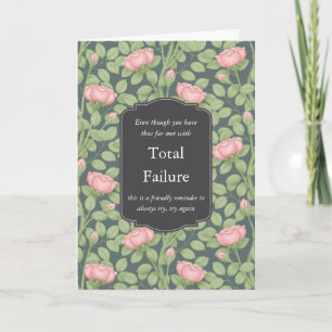 Tarjeta Rosas Atemporales Creativas Personalizadas Azul Pi