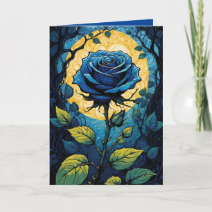 Tarjeta Rosas Azules Vines 3