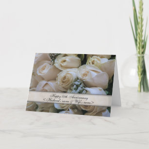 Tarjeta Rosas Blancas<50th>Aniversario