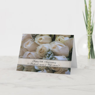 Tarjeta Rosas Blancas<50th>Aniversario