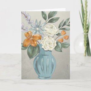 Tarjeta Rosas blancas en blanco