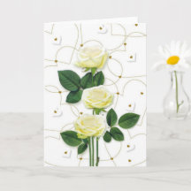 Rosas blancas y corazones