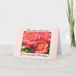 Tarjeta Rosas Coral