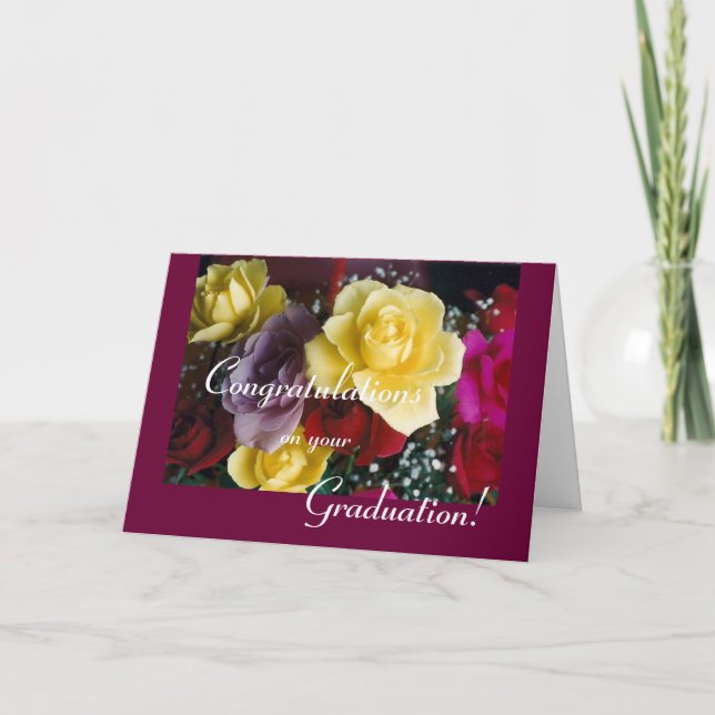 Tarjeta Rosas de la graduación (Anverso)
