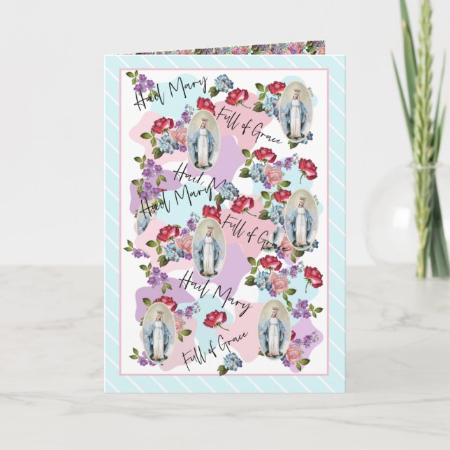 Tarjeta Rosas de la Santísima Virgen María Jesús (Anverso)