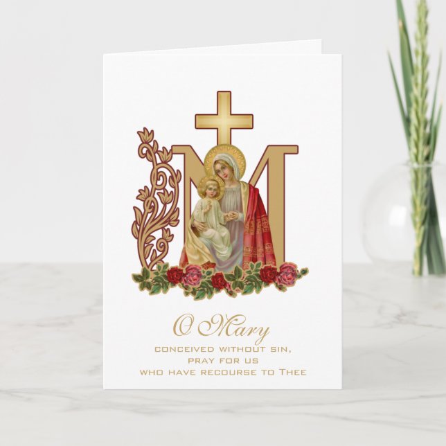 Tarjeta Rosas de la Santísima Virgen María Jesús (Anverso)