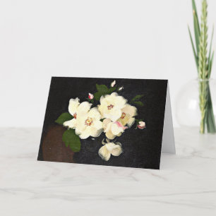 Tarjeta Rosas de Navidad, pintura de arte fino