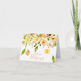 Tarjeta Rosas de otoño con texto personalizado