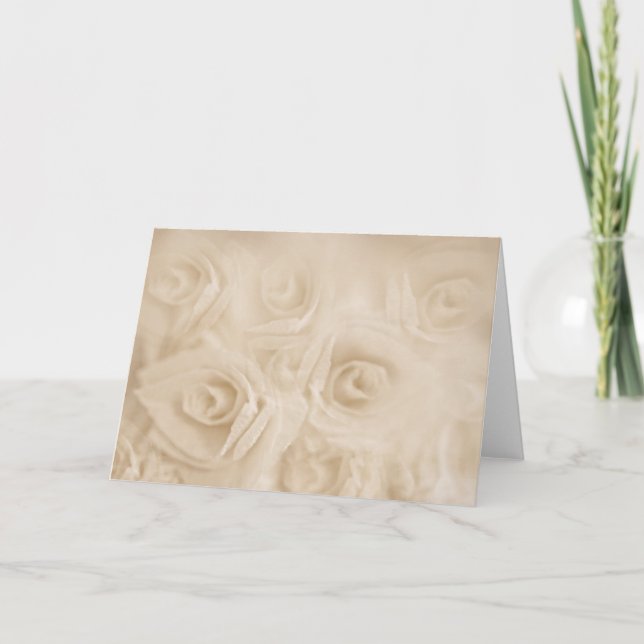 Tarjeta Rosas de papel Sepia (Anverso)