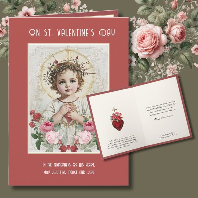 Tarjeta Rosas de San Valentín católicos Sagrado Corazón de (Subido por el creador)