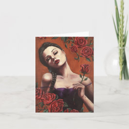 Tarjeta Rosas de sangre - Notecard