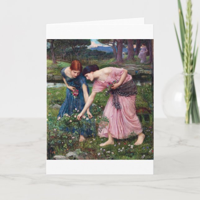 Tarjeta Rosas de selección de damas, John William Waterhou (Anverso)