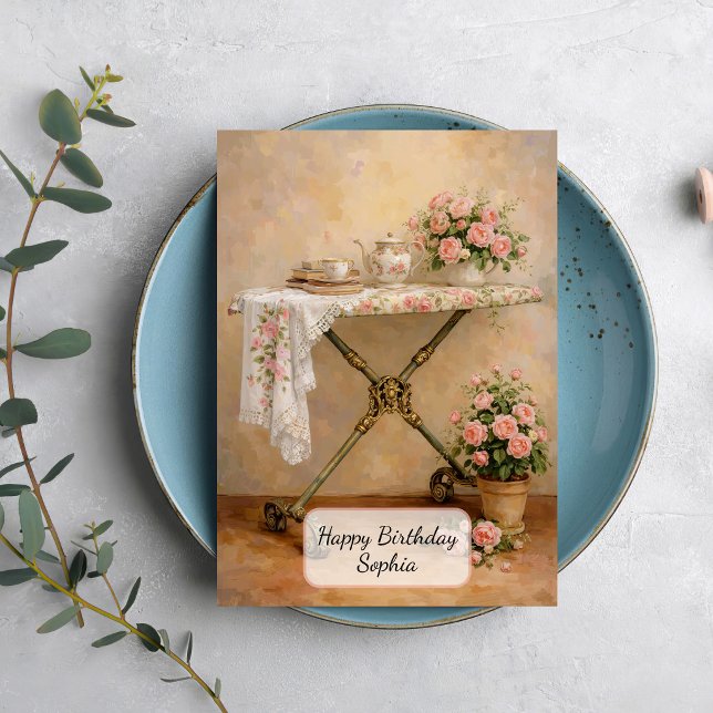 Tarjeta Rosas de tabla de planchar Shabby Chic (Subido por el creador)