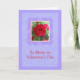 Tarjeta Rosas de té en Lavender Mom Valentine