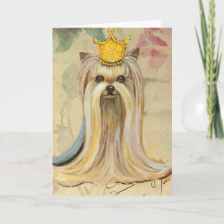 Tarjeta Rosas de Yorkshire Terrier Princess