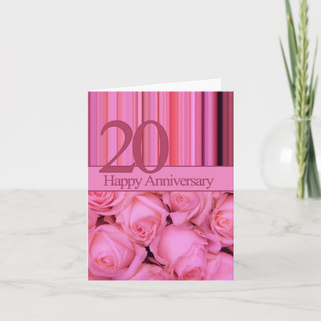 Tarjeta Rosas del 20° Aniversario (Anverso)