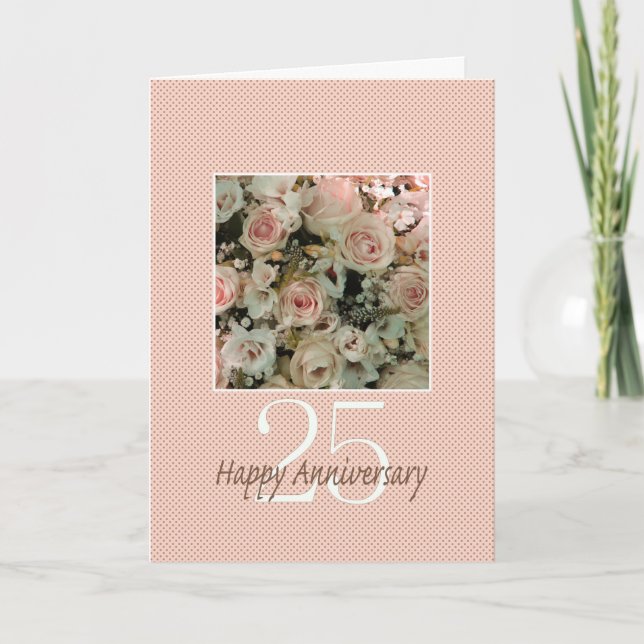 Tarjeta Rosas del 25° Aniversario (Anverso)