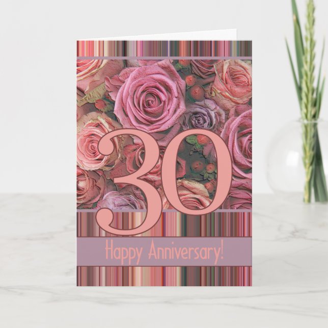 Tarjeta Rosas del 30° Aniversario (Anverso)