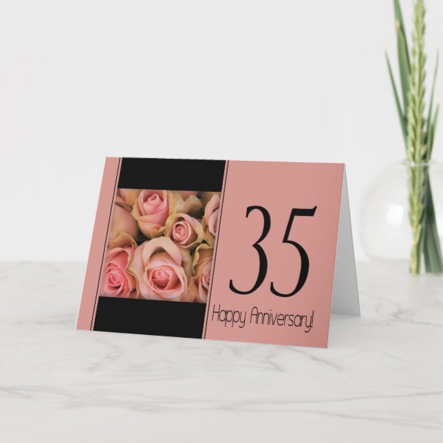 Tarjeta Rosas del 35° Aniversario (Anverso)