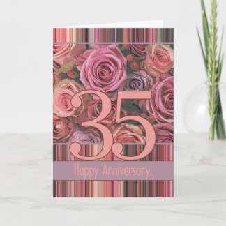 Tarjeta Rosas del 35° Aniversario