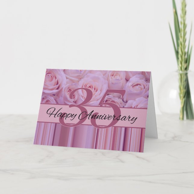 Tarjeta Rosas del 35° Aniversario (Anverso)