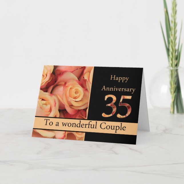 Tarjeta Rosas del 35° Aniversario (Anverso)
