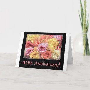 Tarjeta Rosas del 40° Aniversario