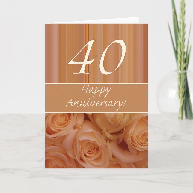 Tarjeta Rosas del 40° Aniversario (Anverso)