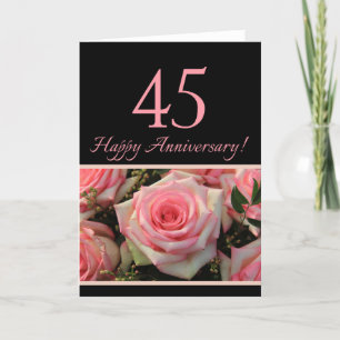 Tarjeta Rosas del 45° Aniversario