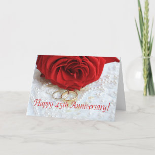 Tarjeta Rosas del 45° Aniversario