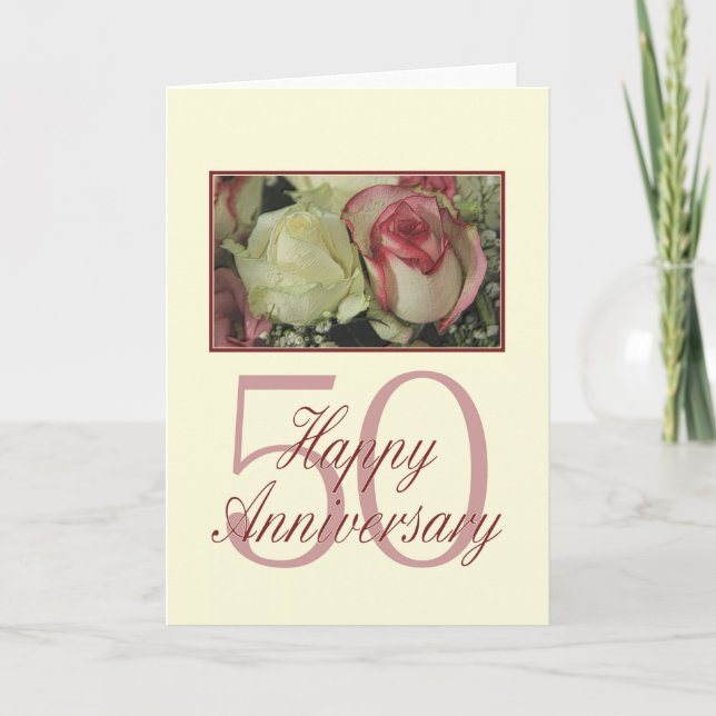 Tarjeta Rosas del 50° Aniversario (Anverso)